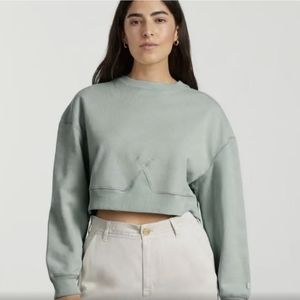 Everlane mint green crop sweatshirt | sz sm